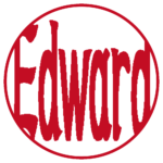 Edward 個人印 左横書き 隷書体