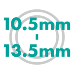 直径サイズ 10.5mmから13.5mm