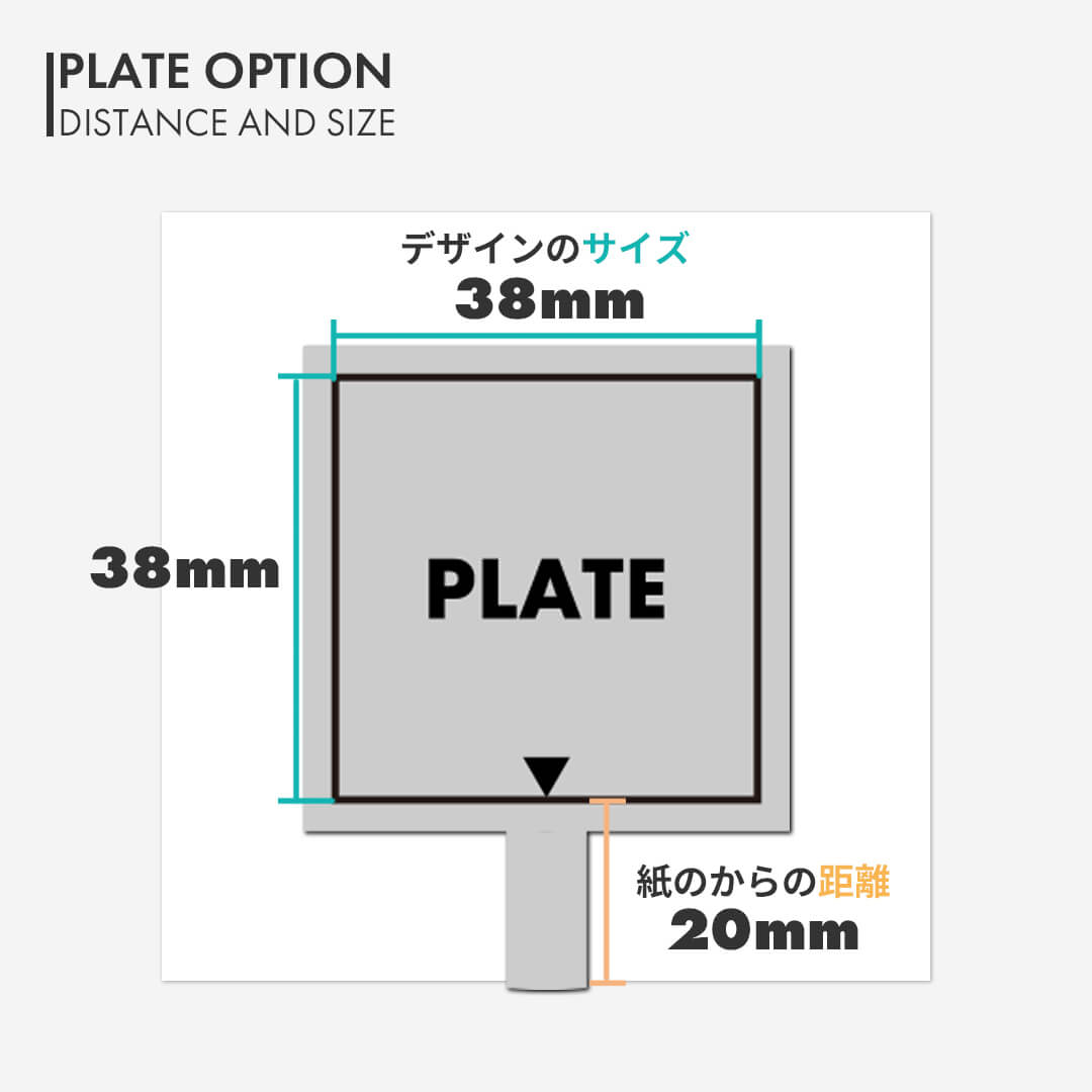 正方形：端からの距離20mm