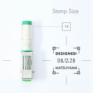 定型デザイン日付印 角型 15mm