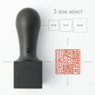 税理士専用職印 角印 マットブラックチタン